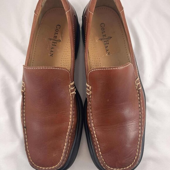 Cole Haan N Air Men's Loafers Size 9 Brown Leather Air Santa Barbara - Picture 3 of 4